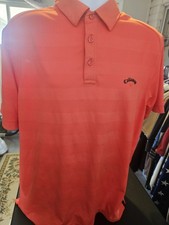 Callaway Opti Dri Men's Shirt Golf Polo Orange Short Sleeves Size L