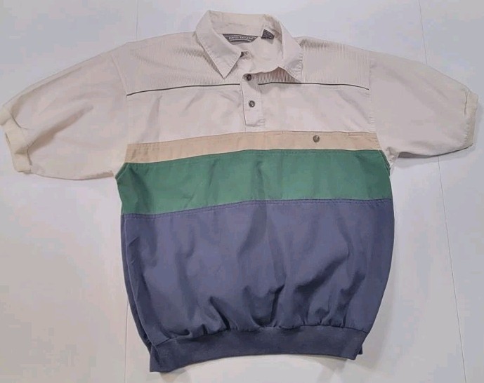 VTG  David Taylor Mens Medium Banded Waist And Sleeve Pocket Shirt - Vintage 