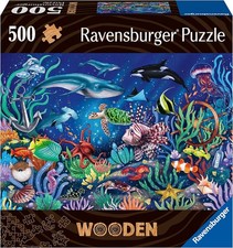 Ravensburger WOODEN Puzzle 17515 - Unten im Meer - 500 Teile Holzpuzzle