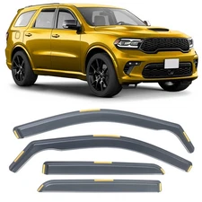 For 2011-2024 Dodge Durango In-Channel Window Visors Vent Rain Guards Deflectors