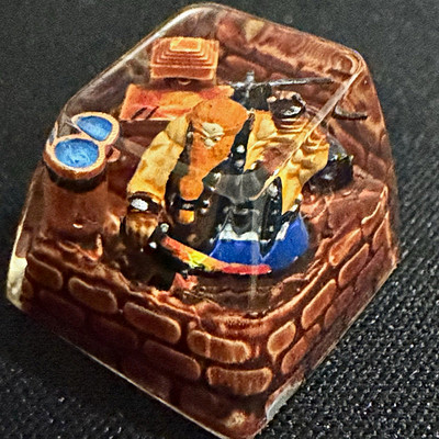 Dwarf Blacksmith Resin Artisan Keycap SA Profile
