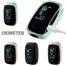 Rechargeable Pulse Oximeter Fingertip Oxygen Monitor Fingertip w/SpO2 Pulse Rate