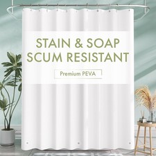 Extra Long Shower Curtain Liner, White Shower Curtain Liner 84 Inches Long, 72X8