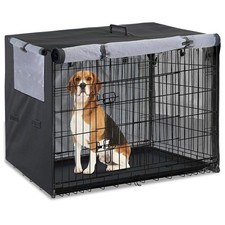 Dog Crate Cover 36 inch Black Felt Winter Outdoor Pet Small Dog Anti-Freeze Prot