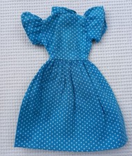 Vintage 1970s Sindy Rare 'Mail Away' Blue Polka Dot Dress Pedigree Hong-Kong