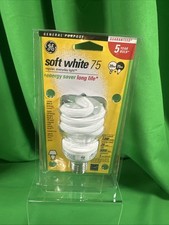 Soft White 75W Equivalent CFL Spiral Light Bulb   20W, 1200 Lumens 3 pack