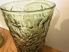 Set of 2 Anchor Hocking Lido Milano 10 oz Green Crinkle Glass Tumblers — photo 4
