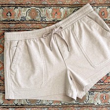 Athleta Pink Farallon Heathered Knit Pull-On Drawstring Waist Shorts
