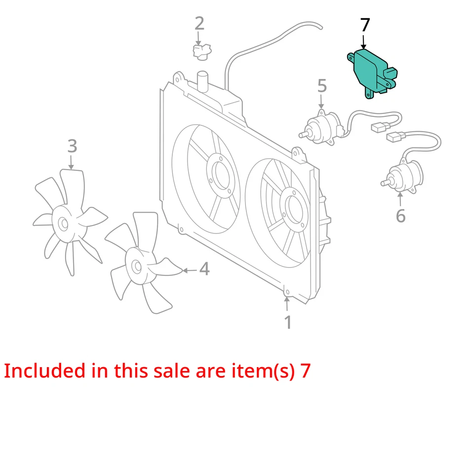 Chassis ECM Cooling Fan Core Support Fits 01-06 LEXUS LS430 30389835 Foto 4 de 4