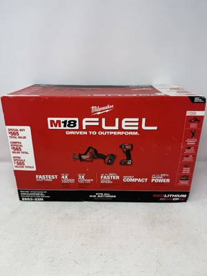 Milwaukee Fuel 2 Tool Combo Kit Hackzall & Impact Driver With 2 Battery 2853-22H
