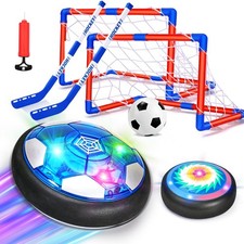3 In 1 Hover Soccer Ball Hockey Set Birthday Gift for 3 4 5 6 Year Old Boys