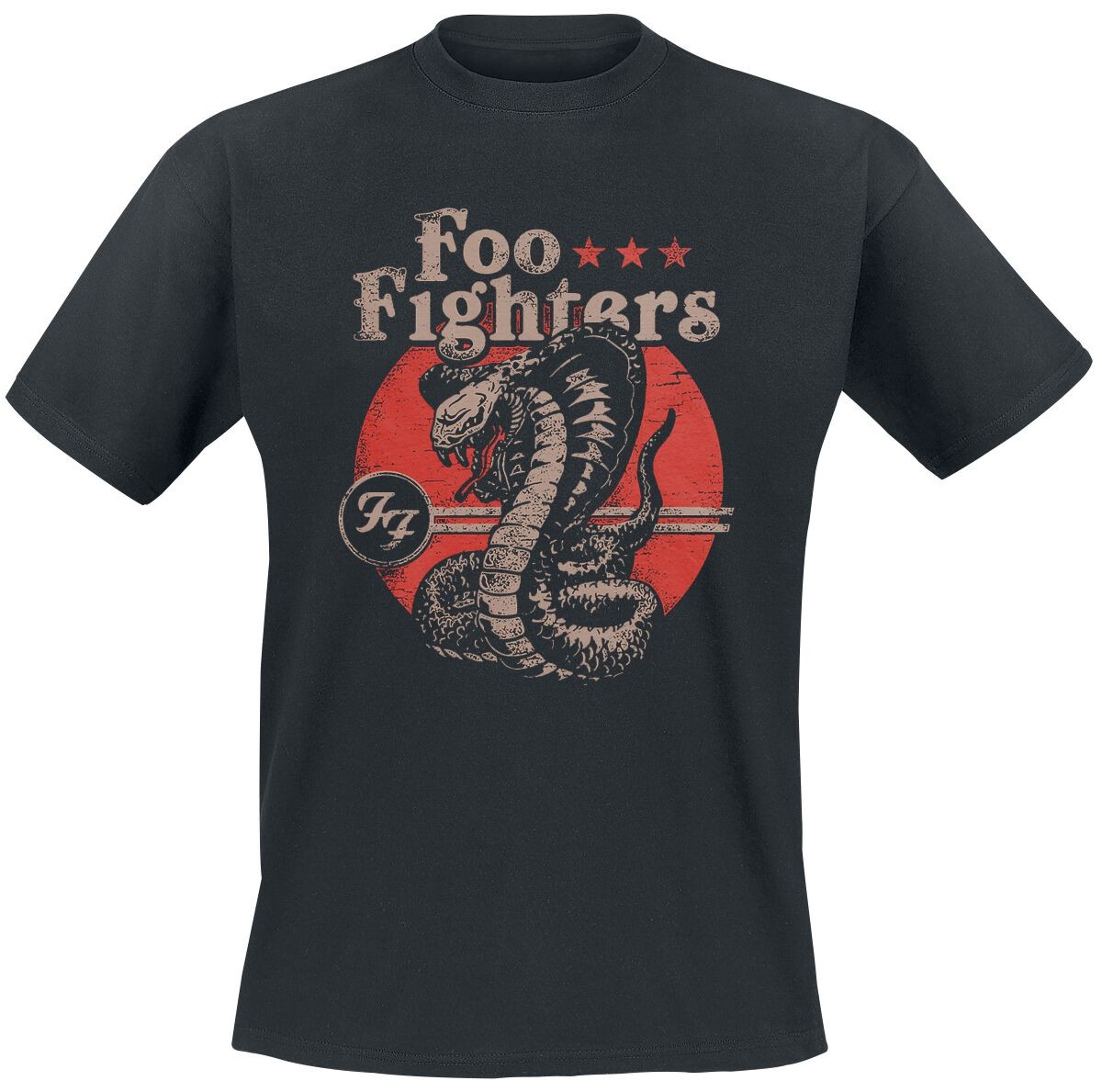 Футболка Foo Fighters Herren Snake schwarz Band-Товар, Группы