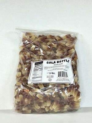 Kervan 5lb Bulk Bag Halal Cherry Cola Gummy Bottles Candy Gummies