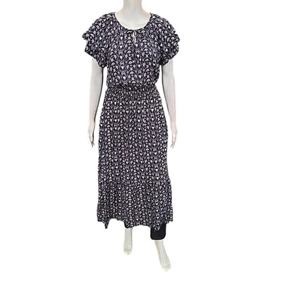 Destination 365 Womens Small Size Dress Printed with Smocking