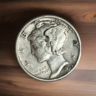 1935 Mercury Silver Dime Mint Error Obverse small Lamination /cud