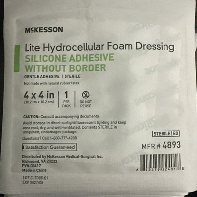 Lite Hydrocellular Foam Dressing 4x4 20 Count