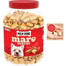 Milk-Bone Dog Treats Marosnacks Small with Beef Marrow Bone 40 Ounce Container