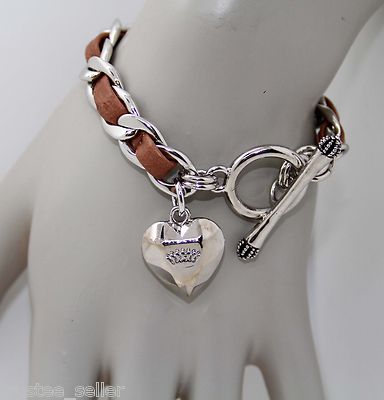 NWT Juicy Couture Limited Edition Leather Chain Heart Charm