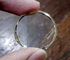 Citizen Seiko 31mm Faceted Plexiglass Crystal With Gold Tension Ring.