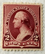 U.S. Scott #219D Mint NH Regummed, Washinton 2¢, Lake