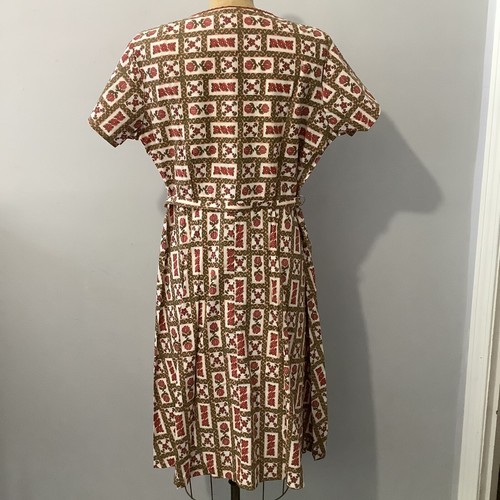 "Abito vintage in cotone floreale anni '50 nuovo di zecca con etichetta XL busto 46"" vita 38" - Foto 8 di 11