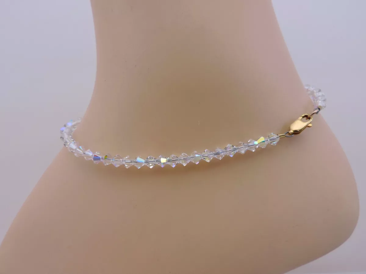 Swarovski crystal ankle best sale bracelet