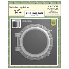 Lisa Horton Crafts Embossing Folder And Die 6"X6"-Nautical Porthole (Pack of 1)
