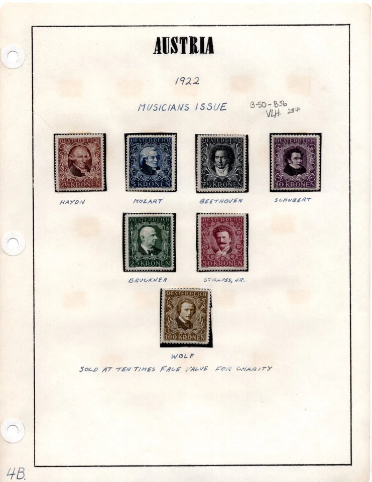 AUSTRIA 1914 SCOTT #B1||B92 MOSTLY MINT COMPLETE SETS HINGE & NEVER HINGED - Image 4 of 4