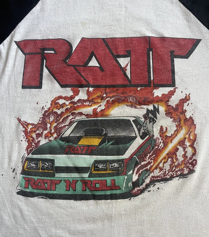 Camiseta De Colección RATT Dancing Undercover World Tour Band XL 1987 80s Drag Racing Foto 2 de 4