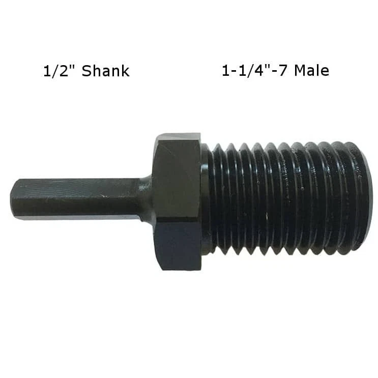 EDIAMONDTOOLS Core Drill Bit Adapter 1-1/4"-7 Male to 1/2" Chuck
