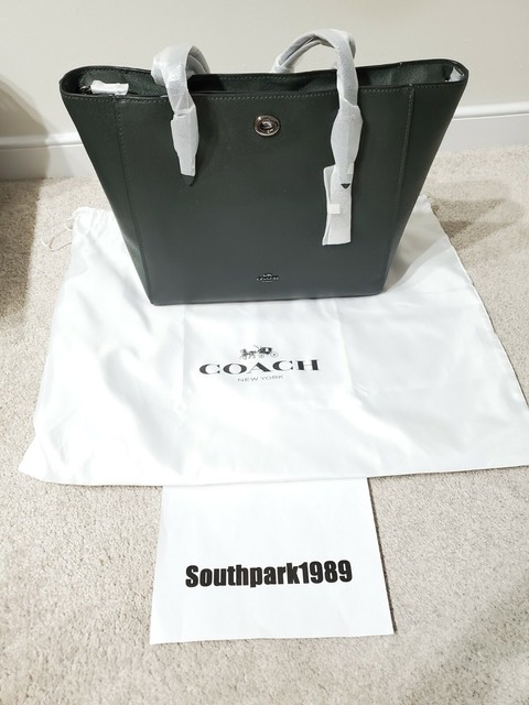 coach turnlock tote bag