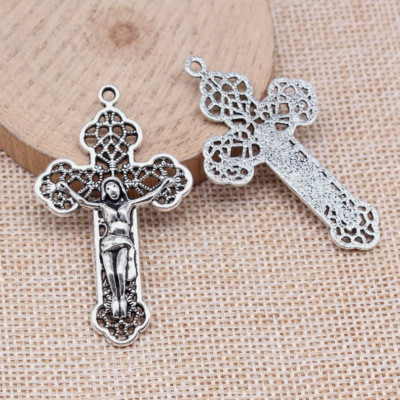 5pcs 52x31mm  Alloy Charm religion Cross Pendant EF3722