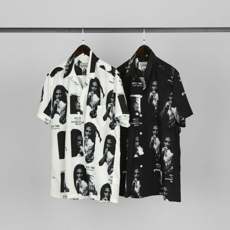 New Men WACKO MARIA Joint BOB MARLEY Bob Marley Hawaiian Shirt