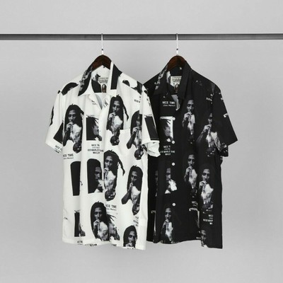 New Men WACKO MARIA Joint BOB MARLEY Bob Marley Hawaiian Shirt