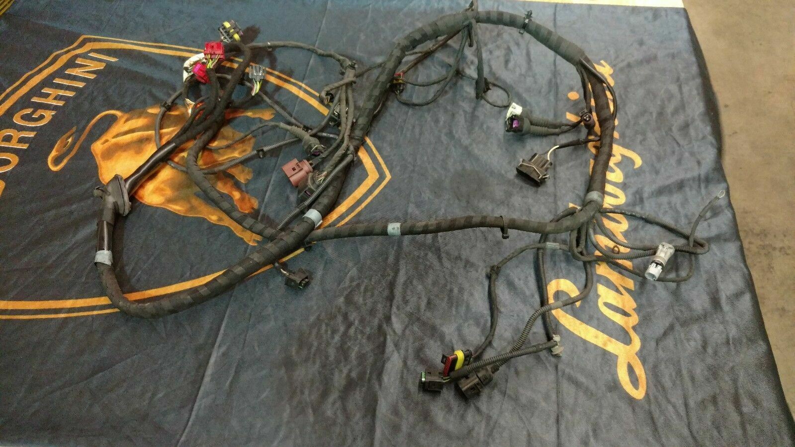 LAMBORGHINI MURCIELAGO LP640 PASSENGER RIGHT SIDE WIRING HARNESS OEM, 410971174E