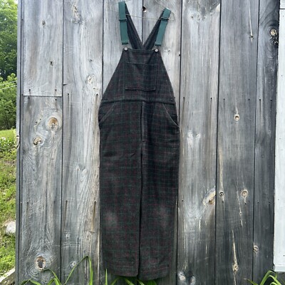 Vintage Johnson Woolen Mills Wool Bib Overalls Med Made in Vintage Johnson Woolen Mills Wool Bib Overalls Med Made in