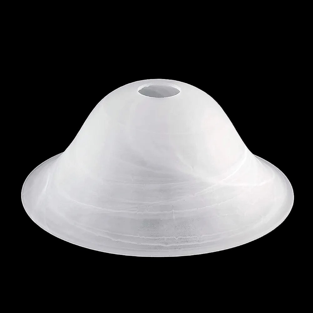 Paralume In Vetro Satinato Bianco VL7 - Campana Di Vetro Classica Per Lampade, H 10,5cm Ø 13,5cm - Foto 7