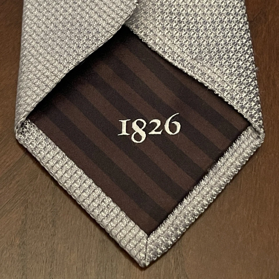Black Brown 1862 Gray 100% Silk Men’s Neck Tie Made In China - Image 2 of 4