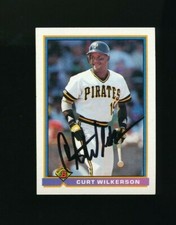 1991 Bowman Baseball #511 Curt Wilkerson signed auto autograph very tough 