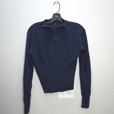 JEAN LOUIS SCHERRER Sweatshirt 1/2 Zipper  Womens Vintage Blouse Size 42 France