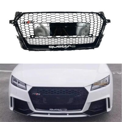 TTRS Stil Schwarz Kühlergrill Wabengrill Frontgrills Für Audi TT TTS 2016-2020