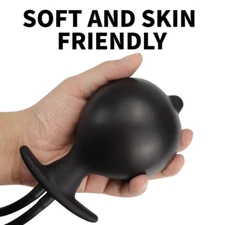 Inflatable Colon Cleanser Shower Enema Douche Nozzle Silicone Anal Cleaner Women