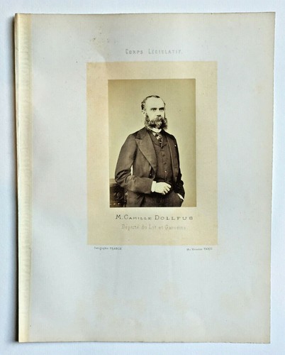CAMILLE DOLLFUS Lot Garonne PHOTOGRAPHIE Albumine FRANCK Corps Legislatif 1864 - Picture 2 of 2