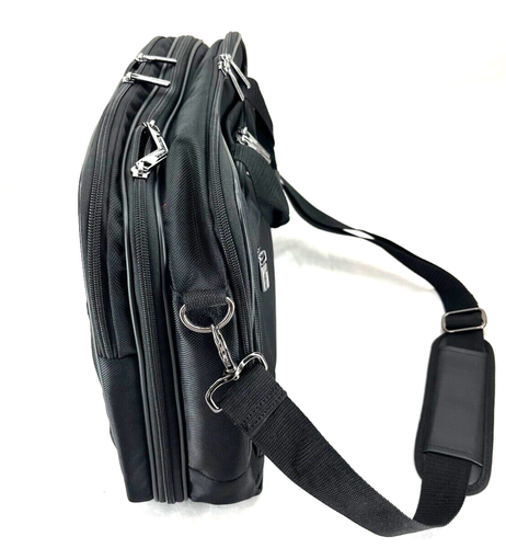 Samsonite Black Travel Portable Side Strap Shoulder Messenger Bag Briefcase - Picture 3 of 10