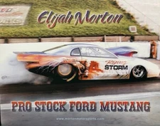 VRHTF NHRA VINTAGE COOL "ELIJAH MORTON MUSTANG" PRO STOCK HAND OUT