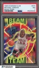 1995 Stadium Club Beam Team #B14 Michael Jordan Chicago Bulls HOF PSA 7 NM