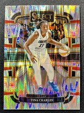 Tina Charles 2023-24 Panini Select WNBA SILVER FLASH PRIZM CONCOURSE #83 DREAM