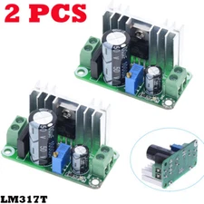 2Pcs LM317T DC-DC Adjustable Converter Module Buck Step Down Linear Regulator