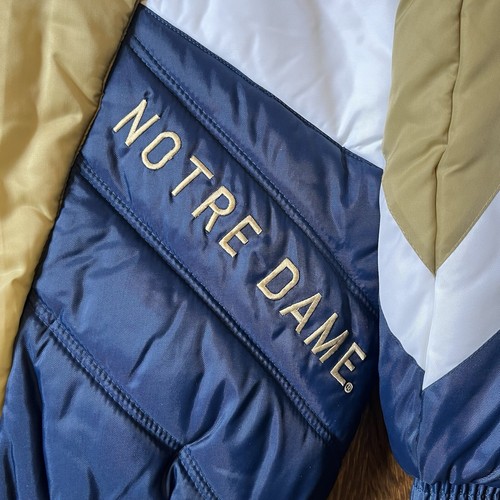 Pro Player Notre Dame Fighting Irish Hooded Puffer Jacket XL Leprechaun VTG 90s - Picture 14 of 18