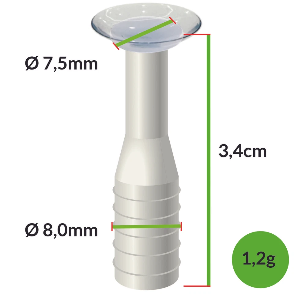 JB White 8x Kontaktlinsensauger für harte Kontaktlinsen Kontaktlinsen Prömpel - Bild 3 von 4